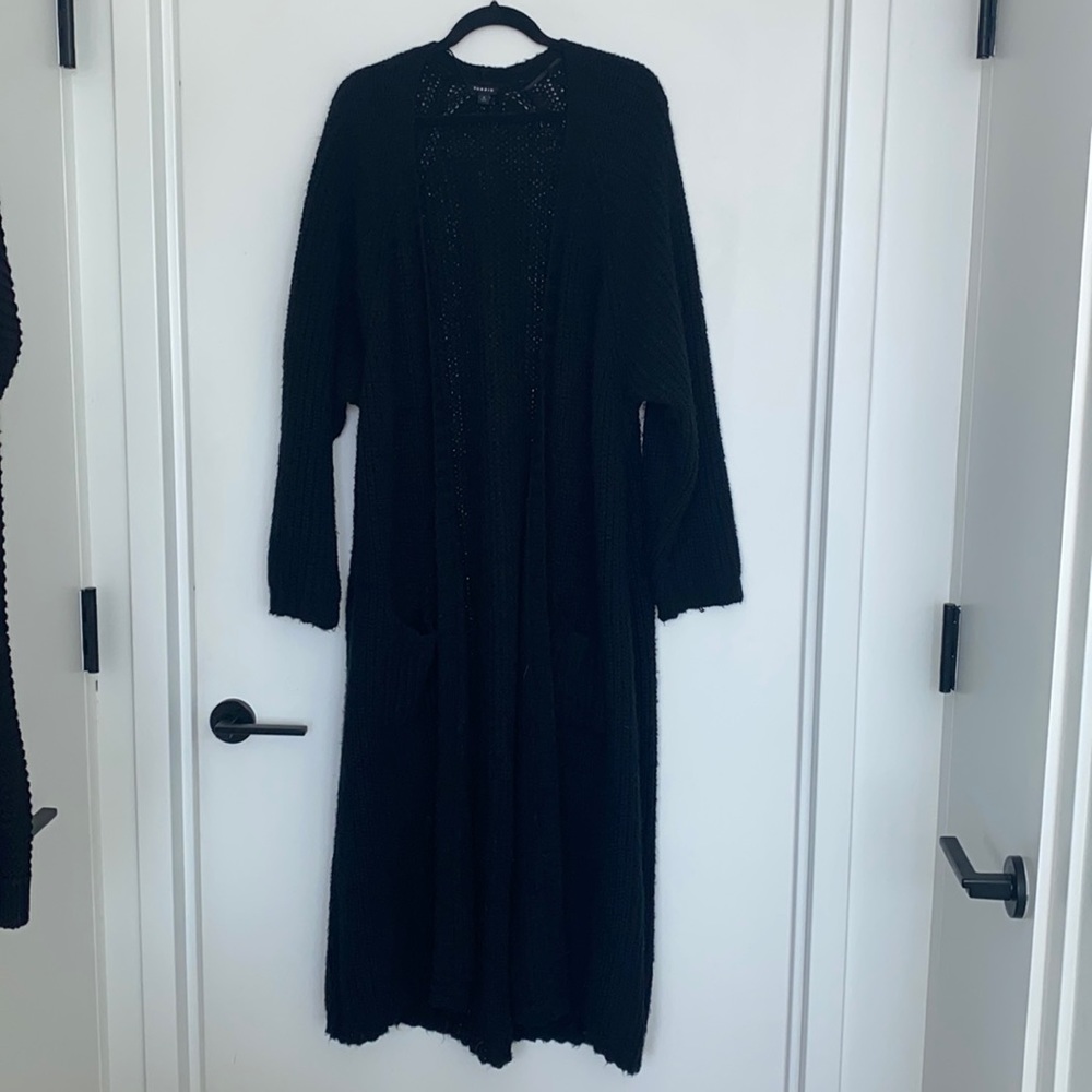Torrid Black Long Sleeve Chunky Heavy Knit Sweater Cardigan Duster